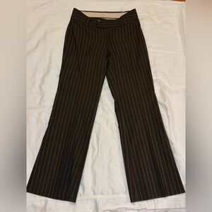 JACKSON Brown Pinstripe Wide Leg Pants
